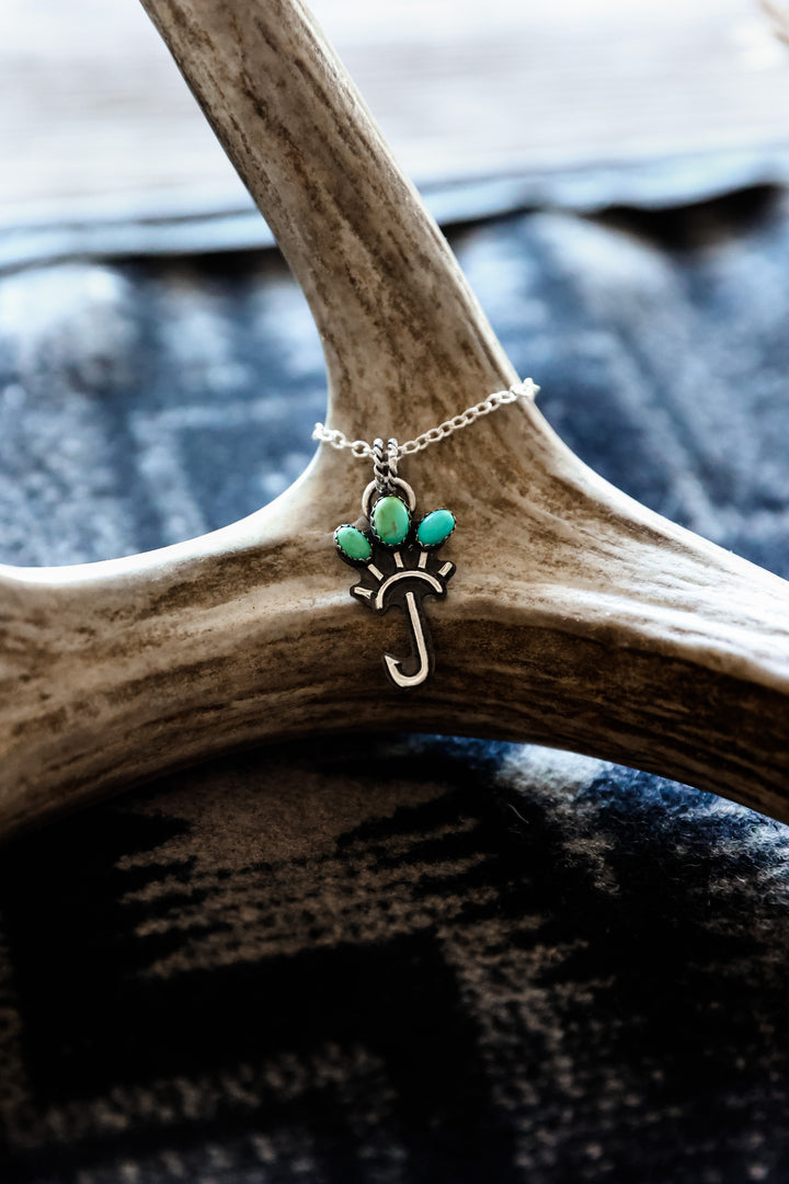Custom Triple Oval Stone Brand Necklace
