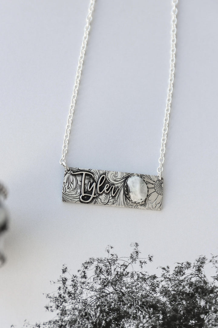 Custom Engraved Bar Necklace
