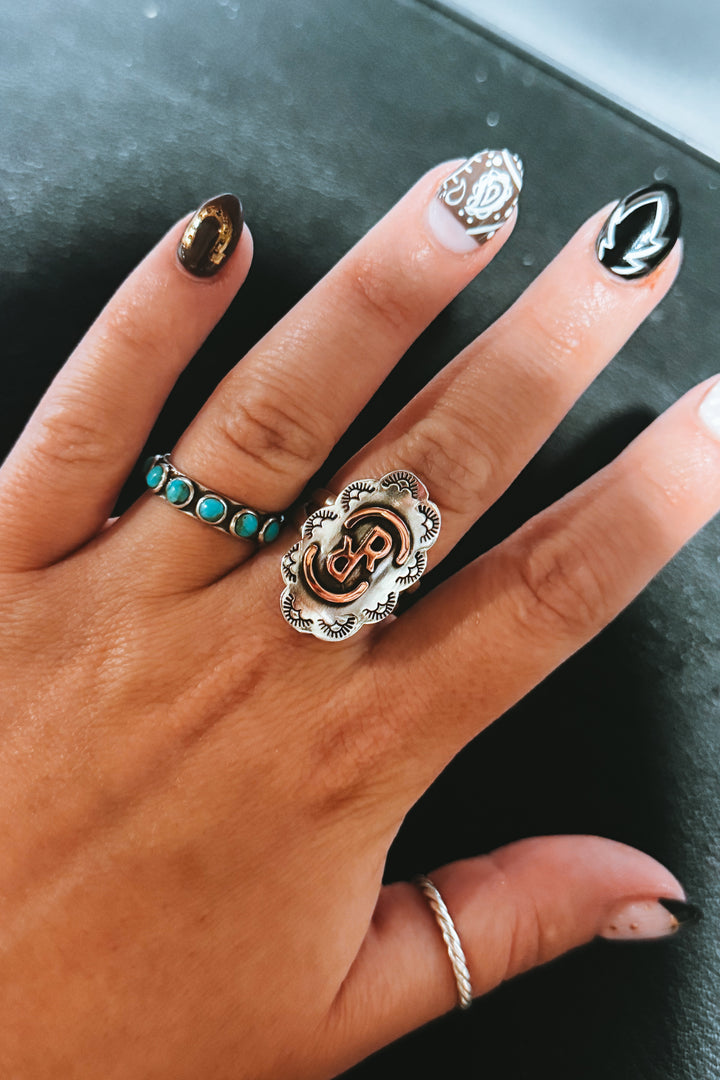 Custom Scalloped & Stamped Ring
