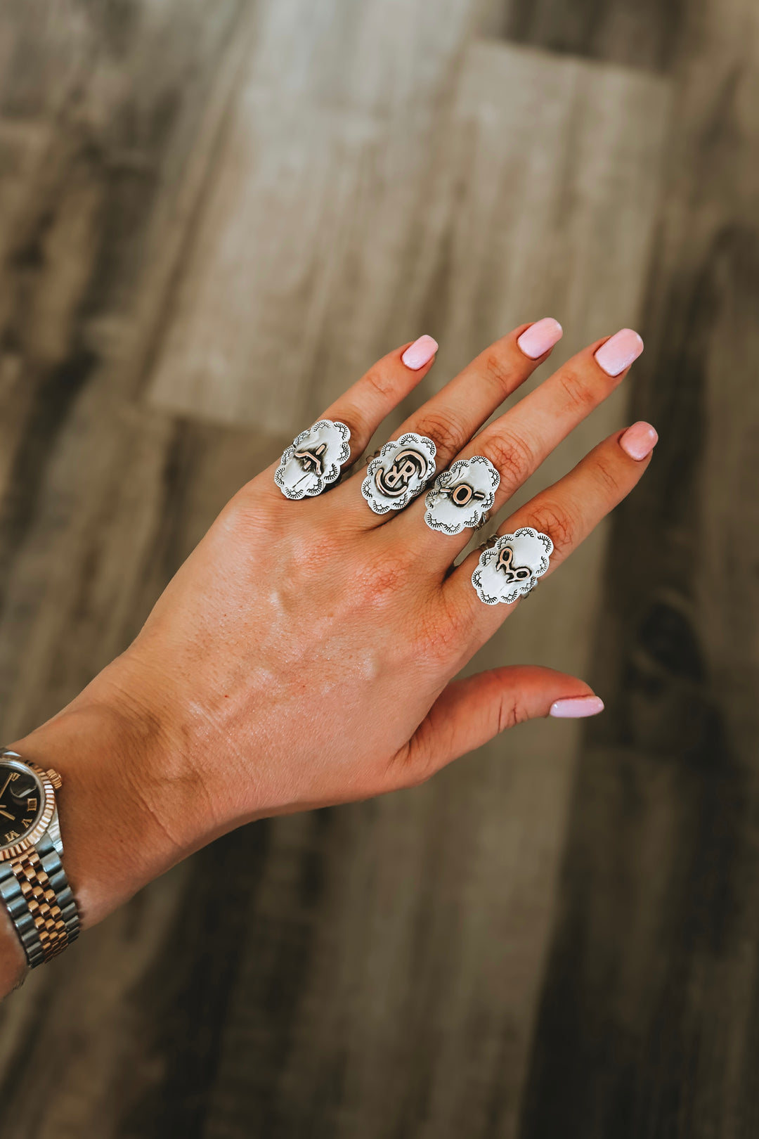 Custom Scalloped & Stamped Ring