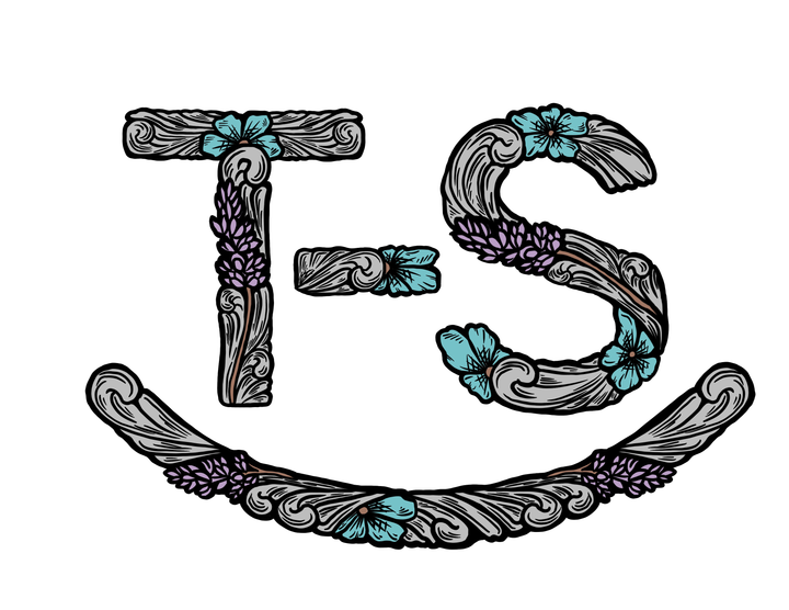 Floral Rockin' T-S Brand Sticker